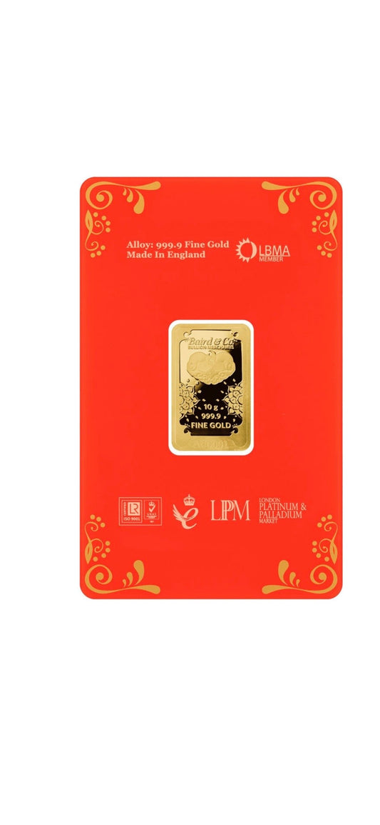 10g 999.9 Lakshmi Gold Bar – Baird & Co Minted – Sealed Certicard – UK Seller