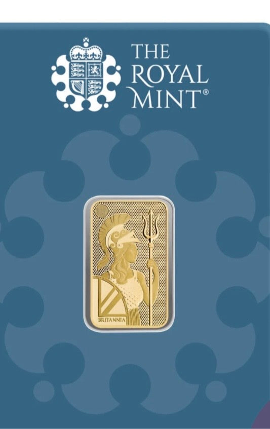 1g 999.9 Gold Bar – Royal Mint Britannia – Sealed CertiCard – UK Seller
