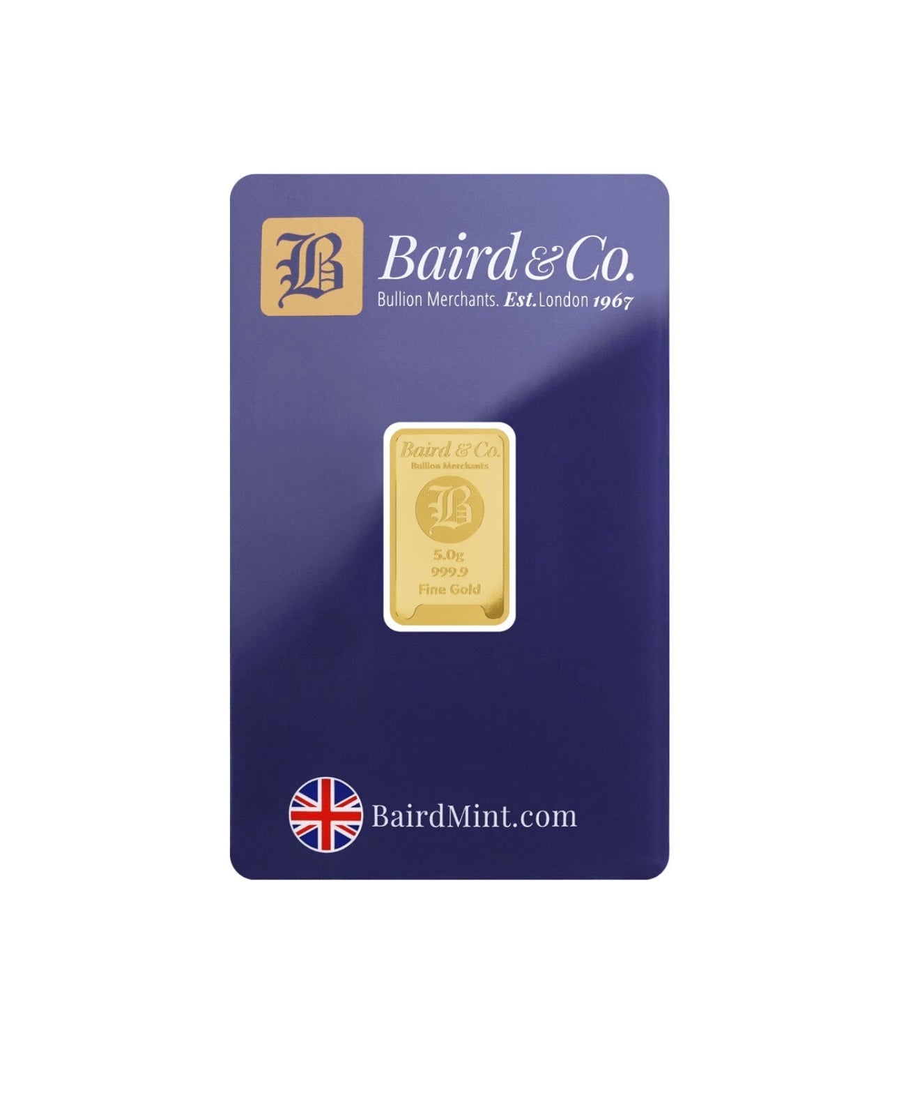 5g 999.9 Gold Bar – Baird & Co – Sealed Certicard – Investment Gold – UK Seller