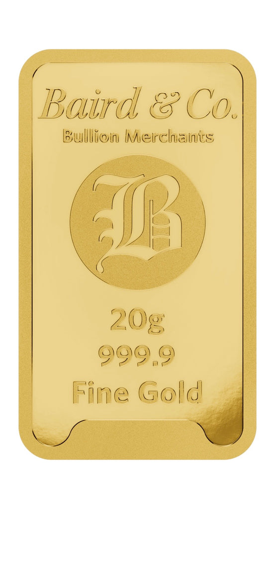 20g 999.9 Gold Bar – Baird & Co – Sealed Certicard – Investment Gold – UK Seller