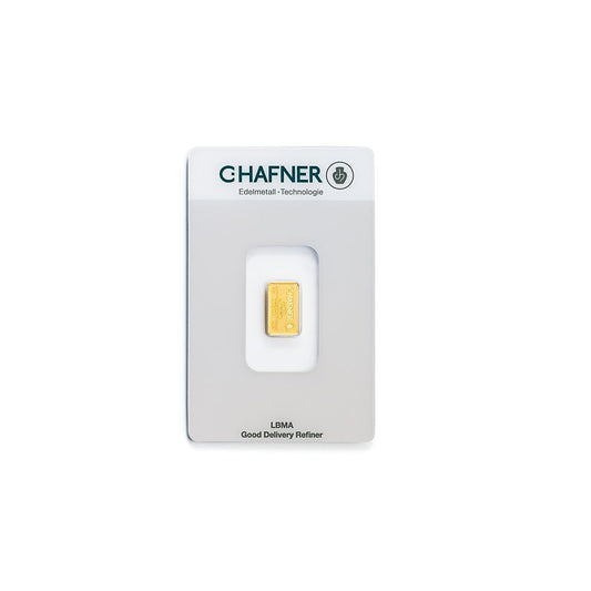 2g 999.9 Gold Bar – C.Hafner – Sealed CertiCard – Investment Gold – UK Seller